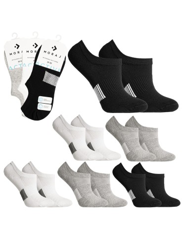Skarpetki unisex niskie stopki sportowe z bawełny czesanej 6-pak - WIELOKOLOROWY