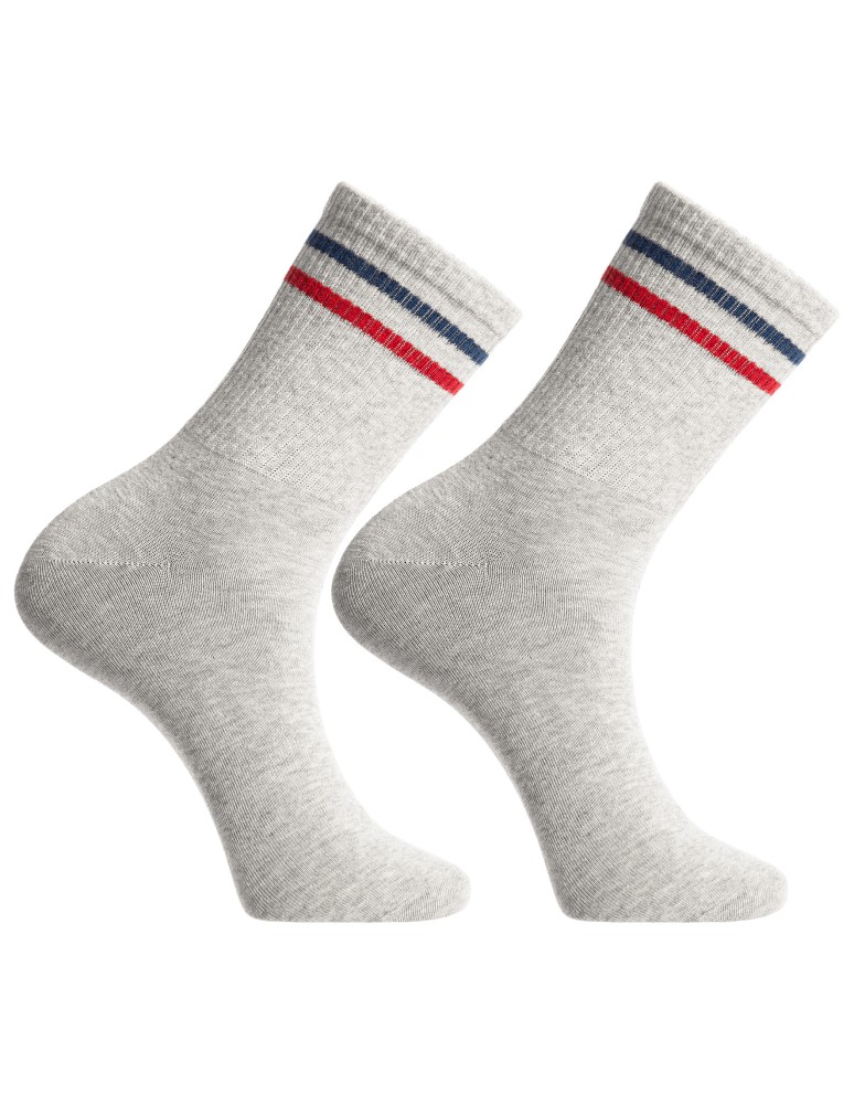 Skarpetki długie - Skarpetki męskie długie klasyczne z paskami 12-pak MIX KOLOR  - produkt moraj.pl 5