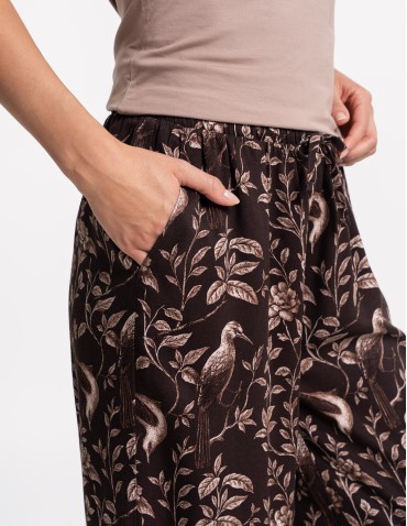 Piżamy - Piżama damska z topem na ramiączkach i szerokimi spodniami WZÓR 1 - produkt 12