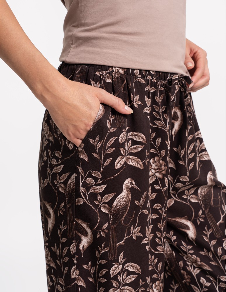 Piżamy - Piżama damska z topem na ramiączkach i szerokimi spodniami WZÓR 1 - produkt moraj.pl 12