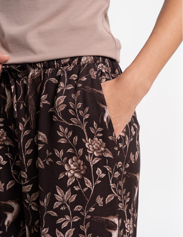 Piżamy - Piżama damska z topem na ramiączkach i szerokimi spodniami WZÓR 1 - produkt moraj.pl 13