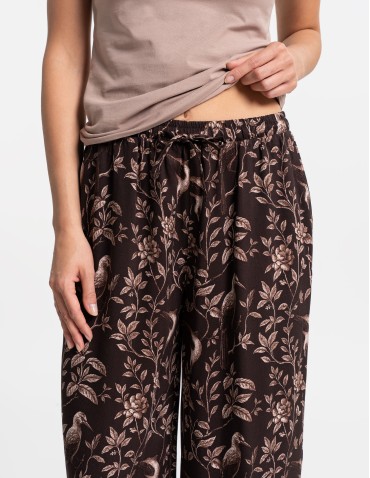 Piżamy - Piżama damska z topem na ramiączkach i szerokimi spodniami WZÓR 1 - produkt 14