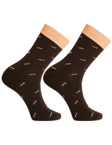 Skarpetki długie - Skarpetki męskie bawełniane długie w paski i wzory 3-pak MIX KOLOR - produkt 3