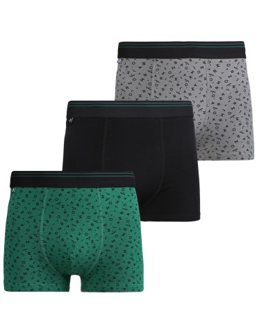 Bokserki męskie bawełniane dopasowane z drobnym wzorem 3-pak