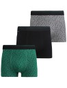 Bokserki męskie bawełniane dopasowane z drobnym wzorem 3-pak MIX KOLOR