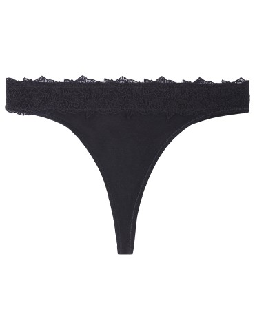 Majtki stringi - Majtki damskie stringi z wiskozy z koronkowym pasem 6-pak MIX KOLOR - produkt 5