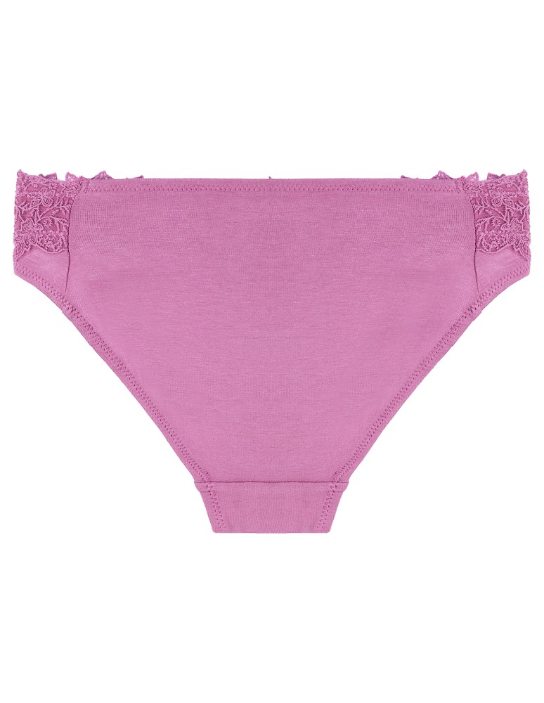 Majtki figi - Majtki damskie mini bikini wiskozowe z ozdobną koronką 6-pak MIX KOLOR  - produkt moraj.pl 3