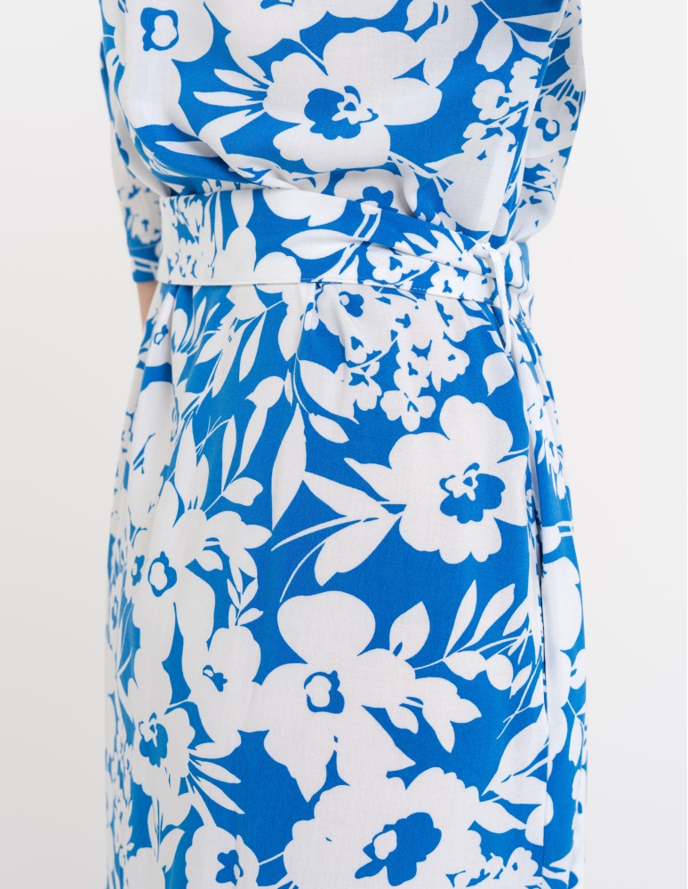 Sukienki i kombinezony - Sukienka damska szmizjerka z paskiem ze 100% wiskozy WZÓR 3  - produkt moraj.pl 15