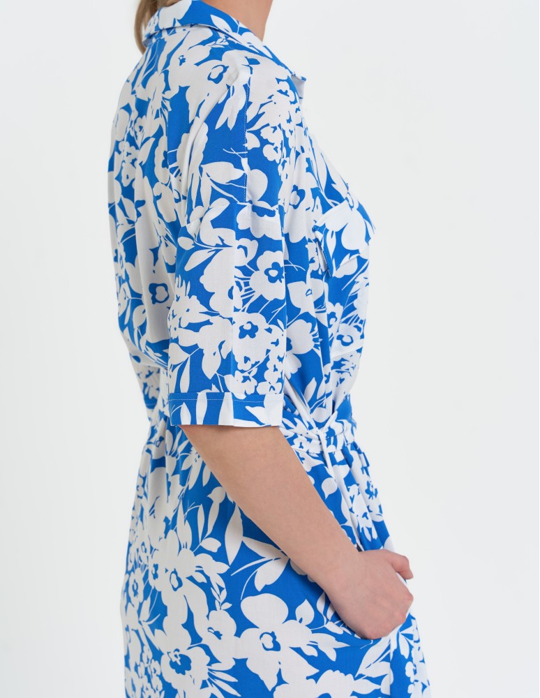 Sukienki i kombinezony - Sukienka damska szmizjerka z paskiem ze 100% wiskozy WZÓR 3  - produkt moraj.pl 17