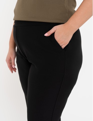 Spodnie damskie klasyczne z wysokim stanem i kieszeniami  - produkt 2