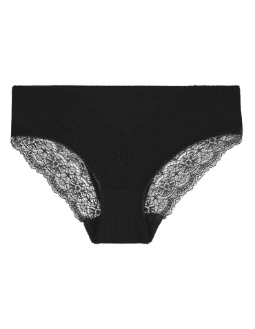 Majtki figi - Majtki damskie figi bikini z koronką prążkowane 12-pak MIX KOLOR - produkt 3