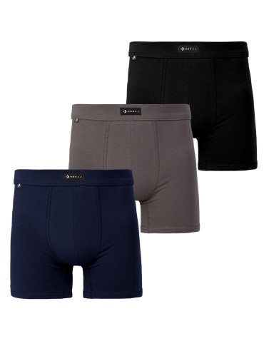 Bokserki męskie bawełniane gładkie long fit 6-pak  - produkt 2