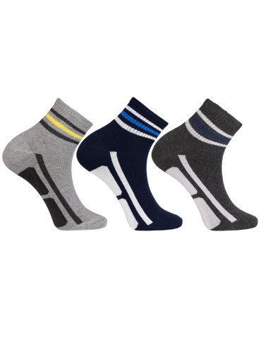 Skarpetki męskie bawełniane sportowe w paski 12-pak  - produkt 2