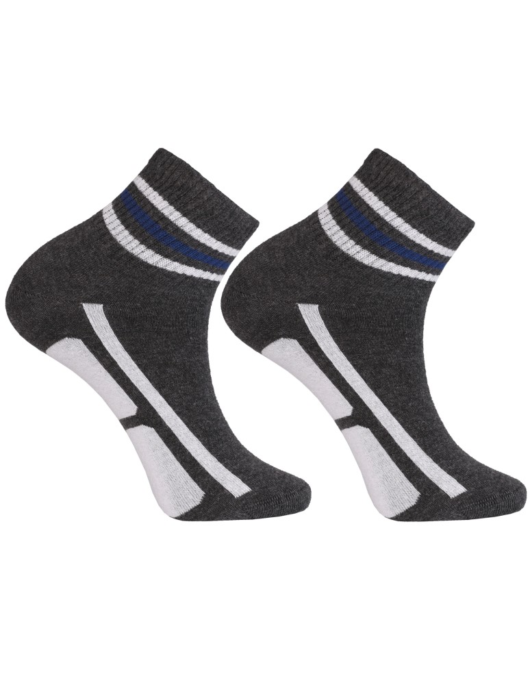 Skarpetki za kostkę - Skarpetki męskie bawełniane sportowe w paski 12-pak MIX KOLOR  - produkt moraj.pl 6