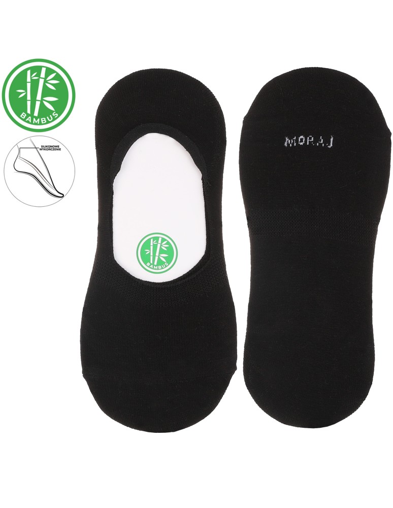 Niskie stopki - Skarpetki męskie niskie stopki gładkie z wiskozy bambusowej 6-pak CZARNY  - produkt moraj.pl 2