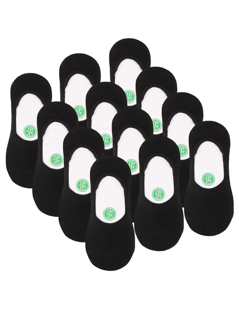 Niskie stopki - Skarpetki niskie stopki męskie bambusowe 12-pak CZARNY  - produkt moraj.pl 4