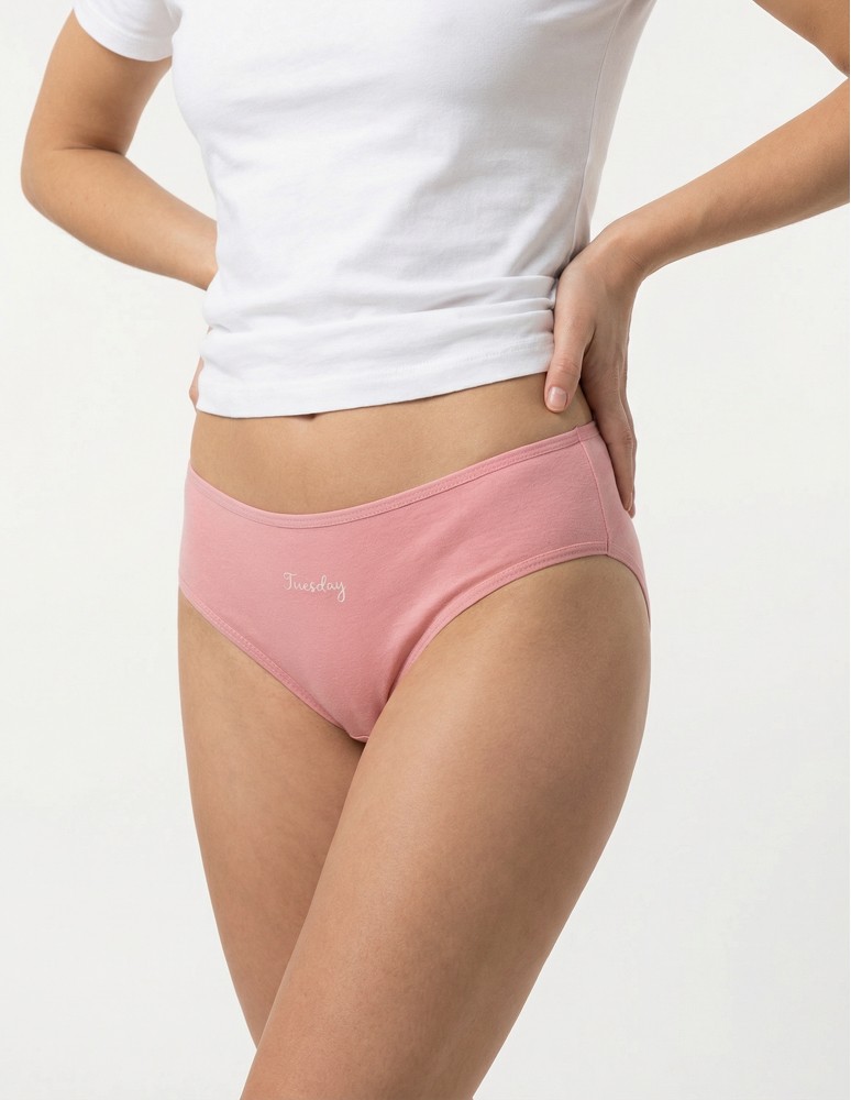 Majtki figi - Majtki damskie bikini bawełniane na każdy dzień tygodnia 7-pak WIELOKOLOROWY - produkt moraj.pl 4