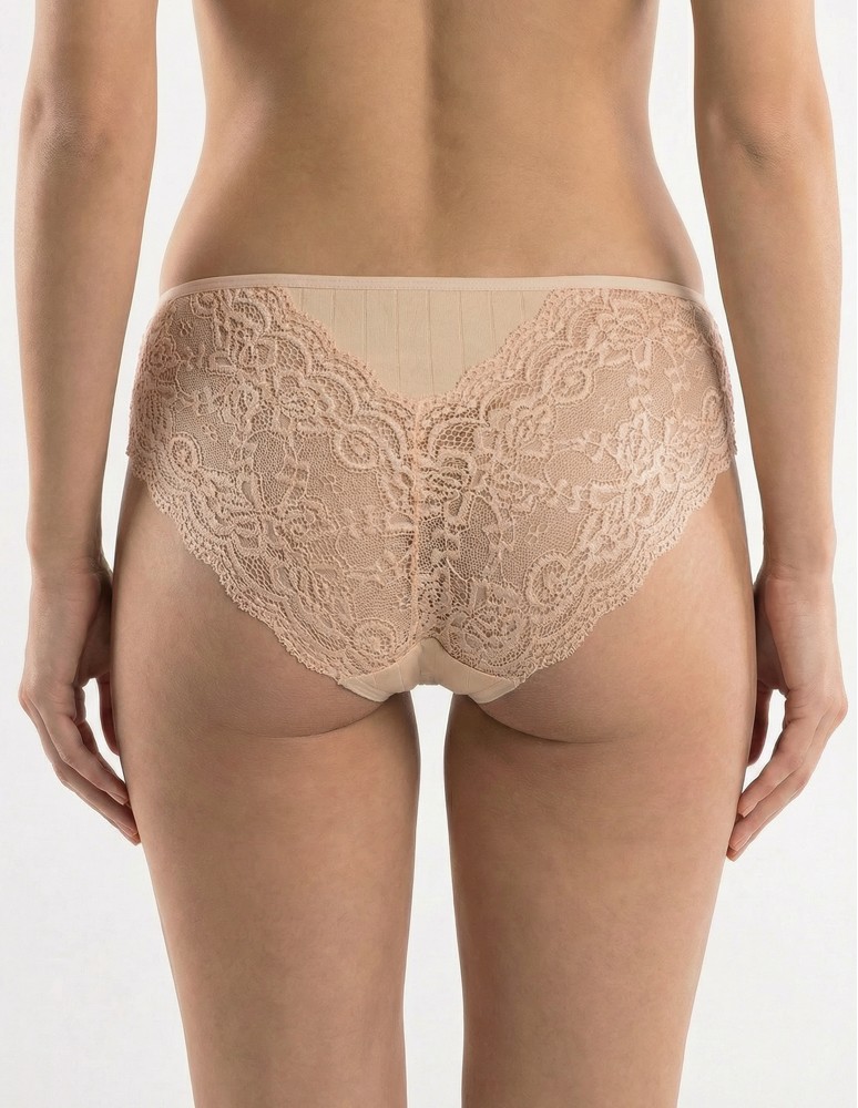 Majtki figi - Majtki damskie bikini prążkowane z koronkowym tyłem 12-pak WIELOKOLOROWY - produkt moraj.pl 5