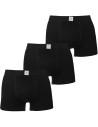 Majtki bokserki męskie bawełniane dopasowane czarne 3-pak WZÓR
