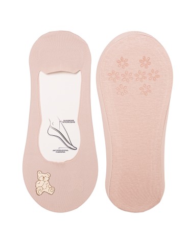 Skarpetki damskie niskie stopki z misiem i antypoślizgową podeszwą 6-pak - produkt 2