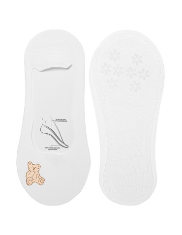 Niskie stopki - Skarpetki damskie niskie stopki z misiem i antypoślizgową podeszwą 6-pak WIELOKOLOROWY - produkt 4