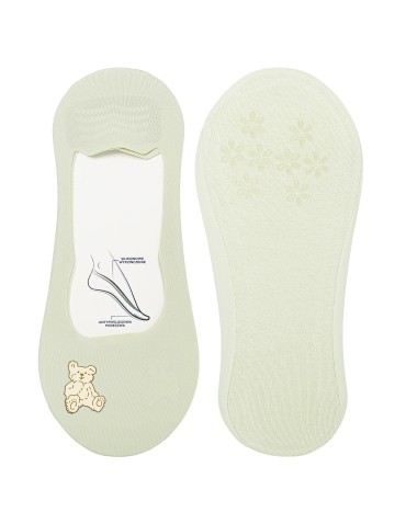 Niskie stopki - Skarpetki damskie niskie stopki z misiem i antypoślizgową podeszwą 6-pak WIELOKOLOROWY - produkt 5