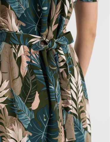 SUKIENKI - Sukienka damska maxi z wiskozy z kopertowym dekoltem WZÓR 1 - produkt 18