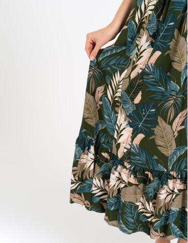 SUKIENKI - Sukienka damska maxi z wiskozy z kopertowym dekoltem WZÓR 1 - produkt 19