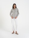 Koszula jeansowa damska w stylu denim SZARY