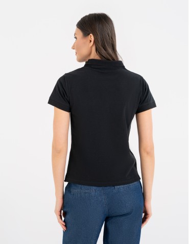 Polo - Koszulka polo damska z kołnierzykiem CZARNY - produkt 11