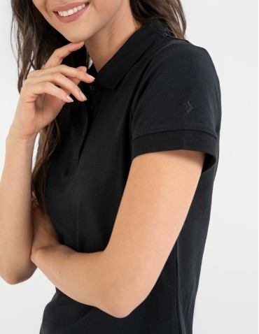 Polo - Koszulka polo damska z kołnierzykiem CZARNY - produkt 9