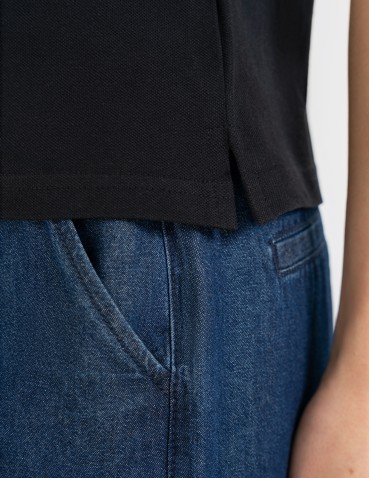 Polo - Koszulka polo damska z kołnierzykiem CZARNY - produkt 12