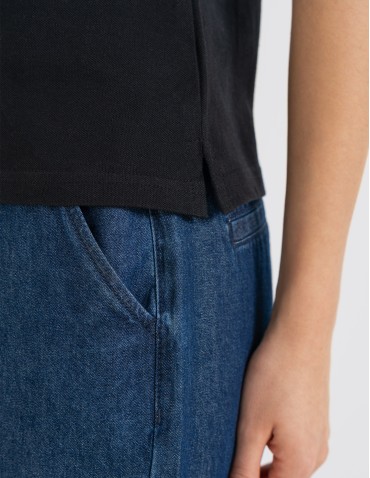 Polo - Koszulka polo damska z kołnierzykiem CZARNY - produkt 13