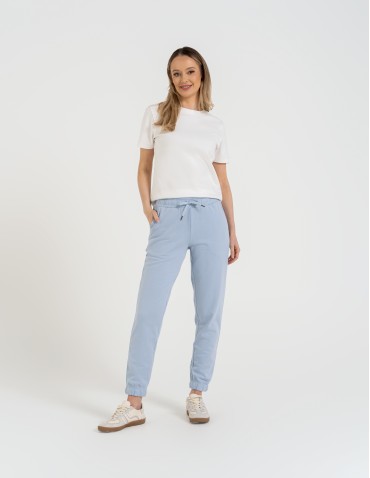 Spodnie dresowe damskie z kieszeniami i ściągaczami  - produkt 2