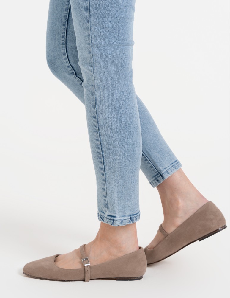 Spodnie damskie - Damskie spodnie skinny jeansowe rurki NIEBIESKI  - produkt moraj.pl 5