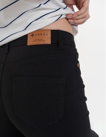 Spodnie damskie - Spodnie wiskozowe damskie eleganckie CZARNY - produkt 3