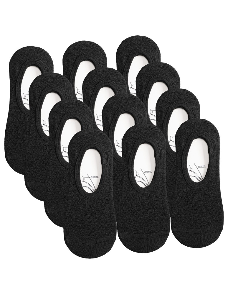 Niskie stopki - Skarpetki damskie niskie stopki klasyczne szybkoschnące 12-pak BLACK - produkt moraj.pl 1