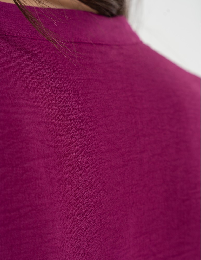 Bluzki i koszule - Damska bluzka z długimi szerokimi rękawami FUKSJA - produkt moraj.pl 20