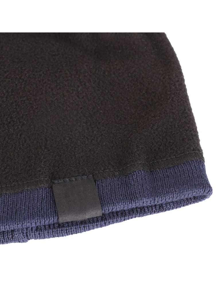 Czapki - Klasyczna czapka męska gładka ocieplana polarem CZARNY  - produkt moraj.pl 11