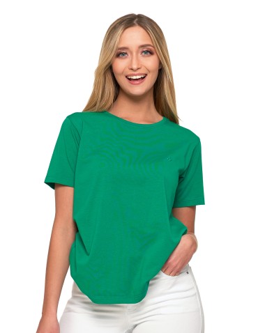 Koszulki i T-shirty - Koszulka damska bawełna Premium T-shirt dekolt okrągły BIAŁY - produkt 52