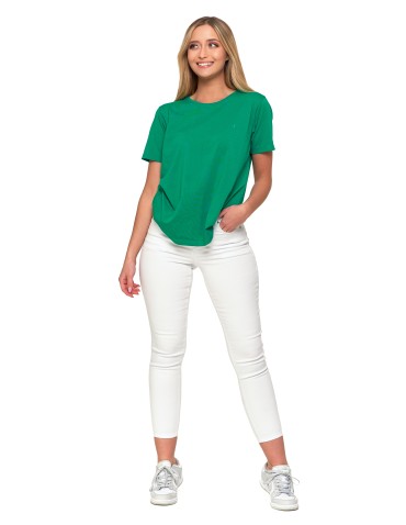 Koszulki i T-shirty - Koszulka damska bawełna Premium T-shirt dekolt okrągły BIAŁY - produkt 55