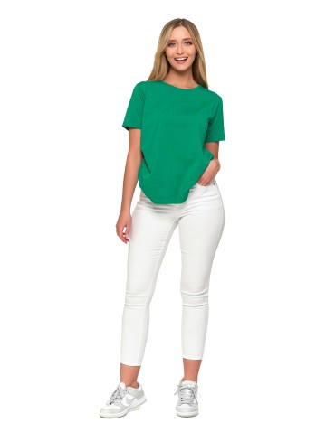 Koszulki i T-shirty - Koszulka damska bawełna Premium T-shirt dekolt okrągły BIAŁY - produkt 57