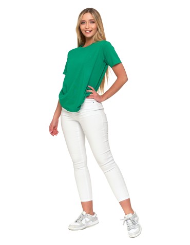 Koszulki i T-shirty - Koszulka damska bawełna Premium T-shirt dekolt okrągły BIAŁY - produkt 58