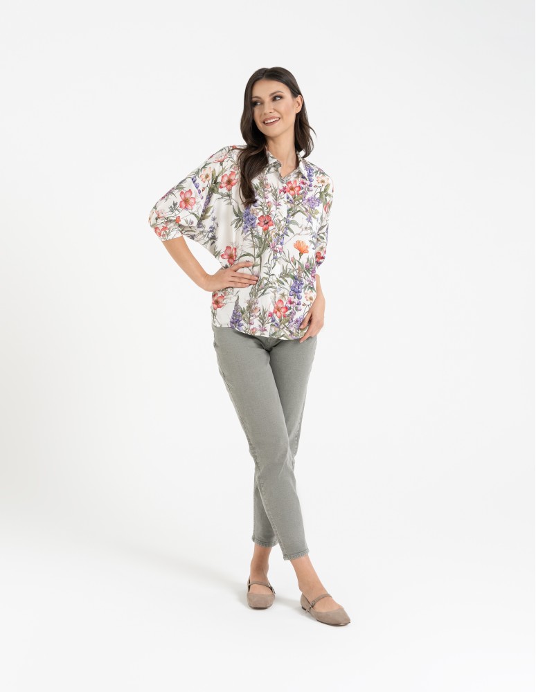 Koszule - Koszula damska oversize lekka ze 100% wiskozy WZÓR 1  - produkt moraj.pl 3