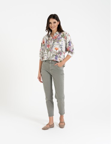 Koszule - Koszula damska oversize lekka ze 100% wiskozy WZÓR 1 - produkt 5