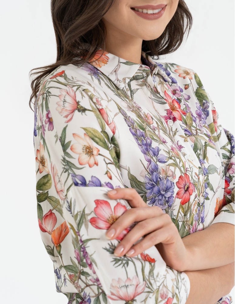 Koszule - Koszula damska oversize lekka ze 100% wiskozy WZÓR 1  - produkt moraj.pl 2