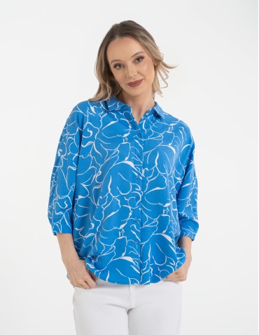 Koszula damska oversize lekka ze 100% wiskozy - WZÓR 2