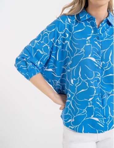 Koszule - Koszula damska oversize lekka ze 100% wiskozy WZÓR 2 - produkt 4