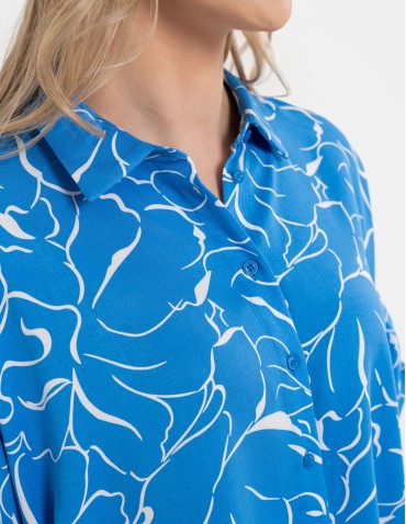 Koszula damska oversize lekka ze 100% wiskozy - WZÓR 2  - produkt 2