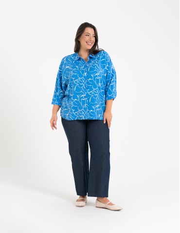 Koszule - Koszula damska oversize lekka ze 100% wiskozy WZÓR 2 - produkt 7